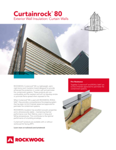 Curtainrock 80 curtain wall thermal insulation - Data sheet