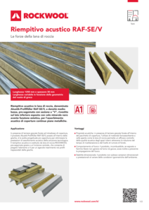 Scheda Tecnica: Riempitivo Acostico RAF-SE/V
