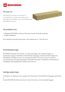 Produktdatablad, Murbatts 34