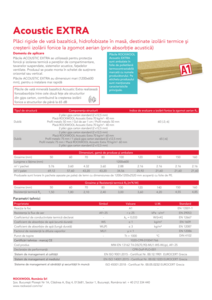 Fișă tehnică Acoustic Extra