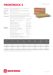 Karta produktowa - Frontrock S