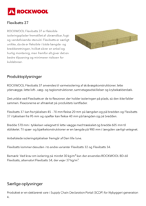 Produktdatablad, Flexibatts 37