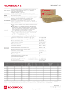 Technický list CZ FRONTROCK S