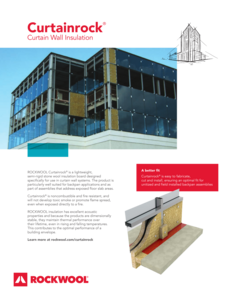 Curtainrock curtain wall thermal insulation - Data sheet