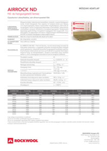 Airrock ND RWHU datasheet
