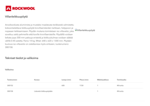 Tuotekortti - Villanleikkuupöytä