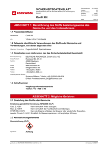 Sicherheitsdatenblätter (SDB) Conlit Kit – Deutsch (Ausgabe Österreich)