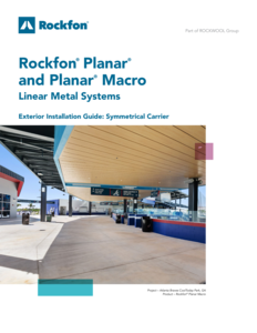 Rockfon Planar and Planar Macro Installation Guide Exterior