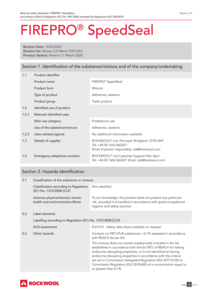 FirePro SpeedSeal (EU) MSDS 2023
