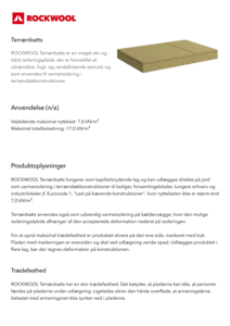 Produktdatablad, Terrænbatts