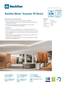 Rockfon Mono® Acoustic TE Direct Datasheet FR