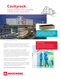 Cavityrock cavity wall and rainscreen insulation - data sheet