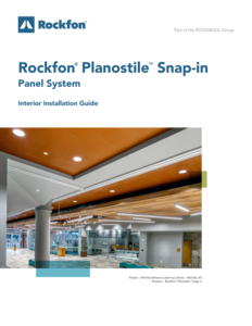 Rockfon Planostile Snap-In Installation Guide-Interior
