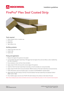 FirePro Flex Seal Coated Strip Installation Guidelines