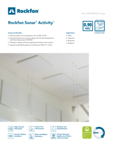 Rockfon Sonar® Activity™ Datasheet