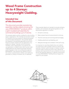 Construction Details - Wood Frame Construction Heavyweight Cladding