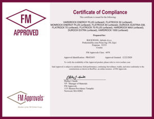 Certificato FM APPROVED