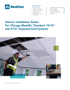 Interior Installation Guide for Standard 15/16" and 9/16" Grid Systems
