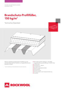 Datenblatt Brandschutz-Profilfüller 150kg/m3