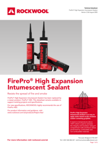 FirePro High Expansion Intumescent Sealant Datasheet