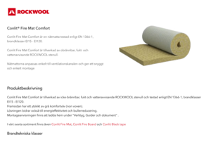 Produktdatablad, Conlit Fire Mat Comfort