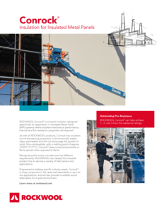 Conrock sandwich wall panel insulation - Data sheet