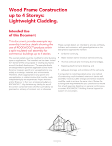 Construction Details - Wood Frame Construction Lightweight Horizontal Cladding