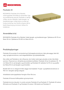 Produktdatablad, Flexibatts 34