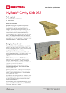 NyRock Cavity Slab 032 Installation Guide