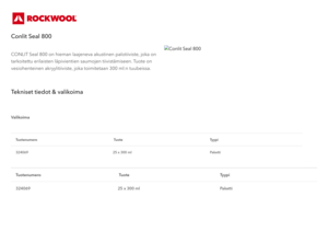 Tuotekortti - Conlit Seal 800