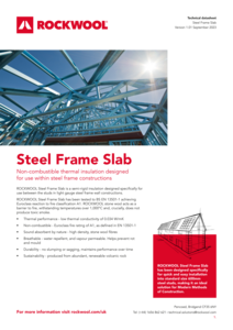 Steel Frame Slab Datasheet