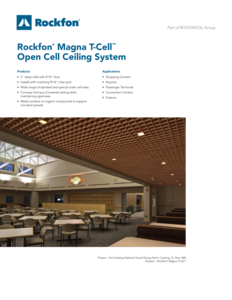 Rockfon Magna T-Cell Open Cell Ceiling System Data Sheet