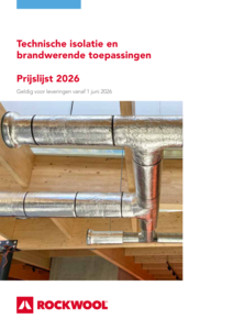 Prijslijst Technische isolatie en brandwerende toepassingen 2026