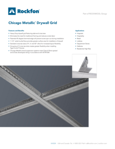 Chicago Metallic Drywall Grid Data Sheet