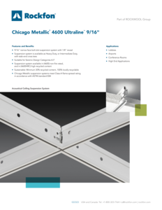 Chicago Metallic 4600 Ultraline 9/16" Data Sheet