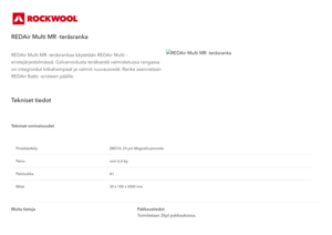 Tuotekortti - REDAir Multi MR -teräsranka