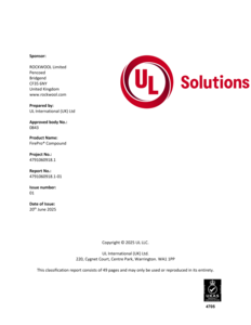 UL Classification FirePro Firestop Compound - 4791060918