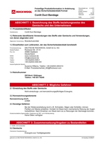 Produktsicherheitsinformation (SUIS) Conlit Duct Bandage – Deutsch (Ausgabe Österreich)
