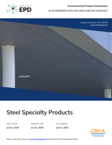 Environmental Product Declaration for Steel Specialty Products