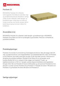 Produktdatablad, Flexibatts 32