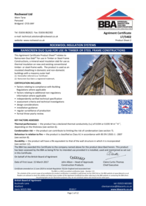 Rainscreen Duo Slab BBA Certificate