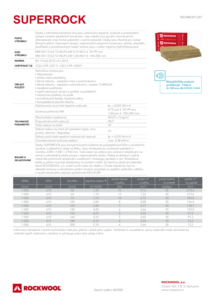Technický list CZ SUPERROCK