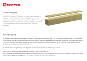 Produktdatablad, Toprock CTF System