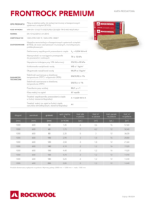 Karta produktowa - Frontrock Premium