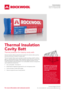 Thermal Insulation Cavity Batt Datasheet