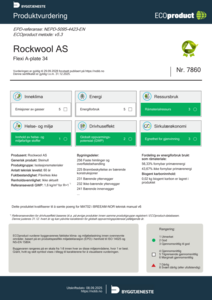 ECOproduct Flexi A 34 plate - deklarasjon