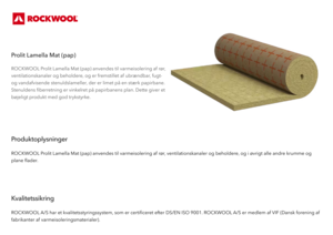 Produktdatablad, Prolit Lamella Mat pap