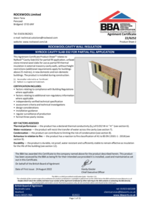 Nyrock Cavity Slab 032 BBA Certificate