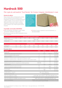 Fișă tehnică Hardrock 500