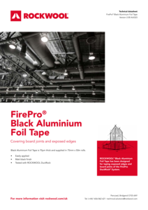 FirePro Black Aluminium Foil Tape Datasheet